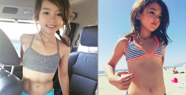 這名才8歲史上最「性感小女孩」的網美大家吵著等她10年，當網友看到媽媽竟爆衝「母親終究是本體啊！」