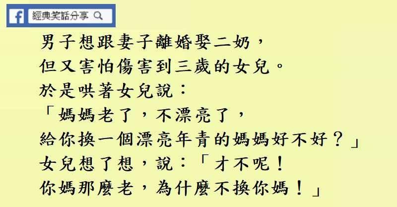 丈夫在外有了新歡，想和妻子離婚