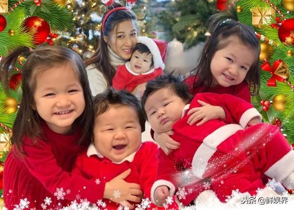 TVB花旦鐘嘉欣曬兒女聖誕合照，姐姐抱住弟弟露甜笑超萌 