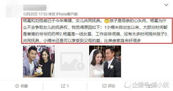 楊冪比劉愷威有錢 卻不爭女兒撫養權？原因曝光！