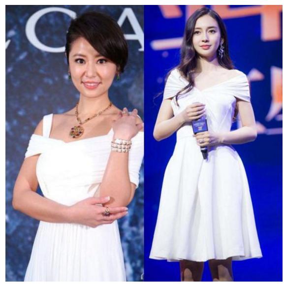 29歲楊穎與42歲林心如尷尬撞衫...霍建華一旁偷笑，黃曉明則是一臉尷尬阿！
