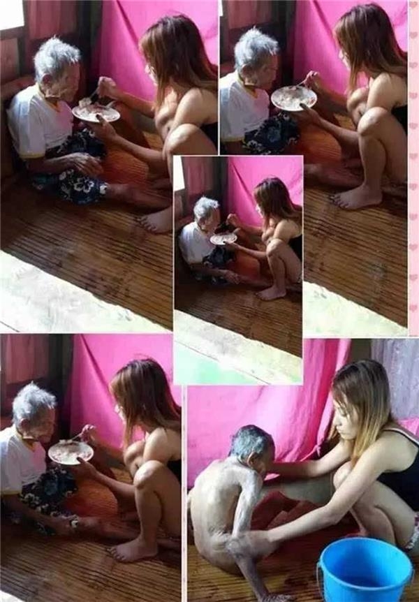 這位女孩「幫98歲老人洗澡」後po出一組照片！竟讓所有「當子女的人」淚崩喊：對不起！