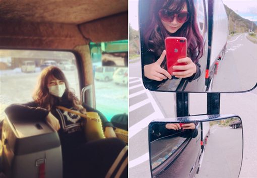 老司機發車！豪乳萌妹開貨車　「水蛇腰配頭燈」網友大失血 