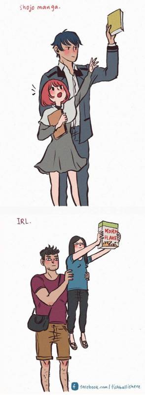 19張證明「越欠揍反而越甜蜜」的情侶插畫第2張男友的鬍子就該這樣刮!!