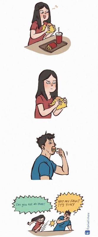 19張證明「越欠揍反而越甜蜜」的情侶插畫第2張男友的鬍子就該這樣刮!!
