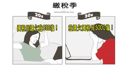 11張超中肯「20歲vs.30歲金錢觀念」的超大落差比對圖。