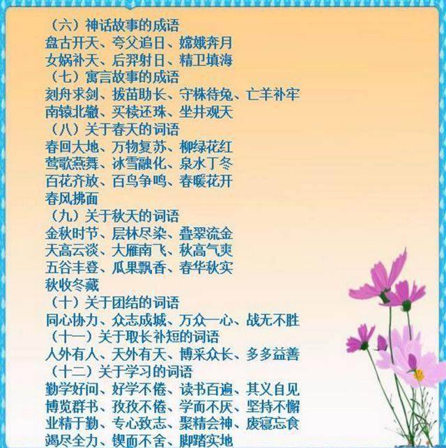 如果孩子正在上國小，這份資料務必收好，記熟吃透成績不下98