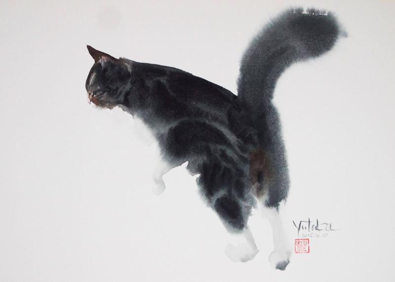 充滿水墨美感的《水彩貓咪》，嬌柔靈動模樣讓你一看就愛上！