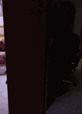 半夜突然發現貓貓消失不見，網友發現父親房間亮著燈，跑去後看到眼前這一幕...