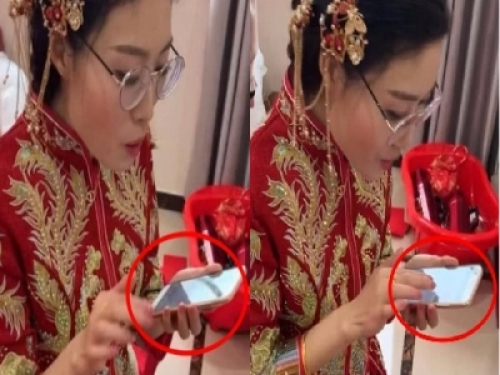 新娘目中無人？婚宴全程滑手機不顧賓客，走近一看卻讓大家閉上嘴！