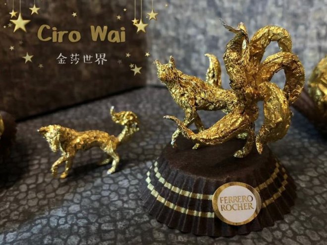 女兒愛吃金莎…他隨手將包裝紙「摺成12生肖」！駿馬奔騰帥爆「一看到金豬本尊」紅到國外：太Q了