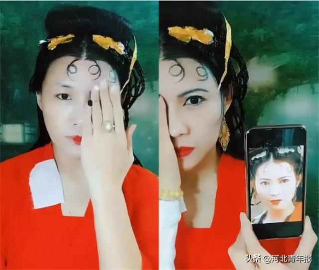 河北農村女子直播「易容術」，一人扮演整個娛樂圈，央視走紅月入六位數