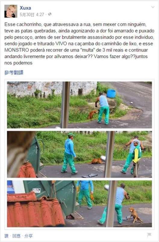 清潔員撞傷狗不救還狠心將狗丟進垃圾車壓死，殘忍的舉動讓人痛心