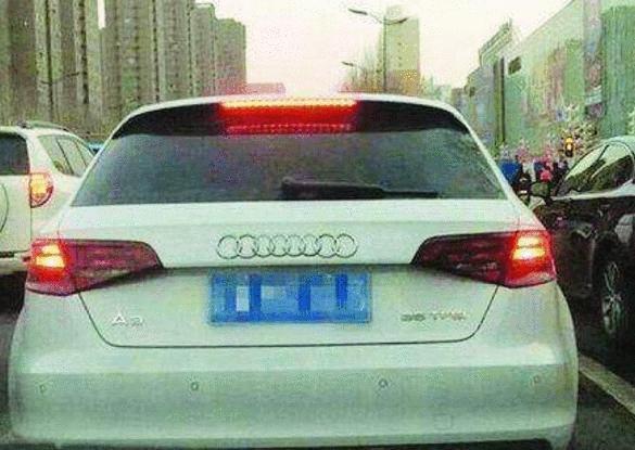 車主腦洞真大，車頭掛只「飛豬」也就算了？那8個圈的奧迪過分了