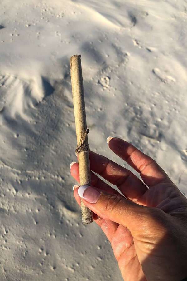 女子在沙灘上意外撿到「最古老瓶中信」，打開看裡面紙條嚇到立馬送去博物館！