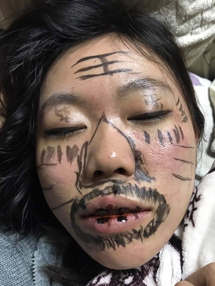 老婆喝爛醉讓他氣到「惡搞畫臉」PO網，沒想到網友挖出「她的真面目」驚覺出乎意料的美！
