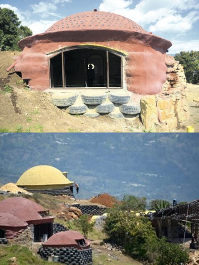1萬隻舊輪胎收回家，給錢都不賣！三個月建成一套房，推都推不倒