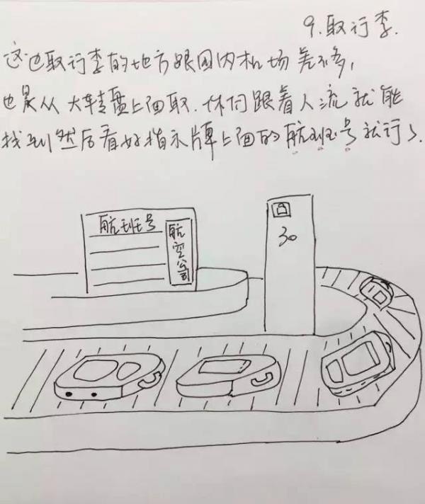 60歲爸媽第一次出國又不懂英文 女兒手繪10張「超狂出入境攻略圖」...網讚翻：太強了