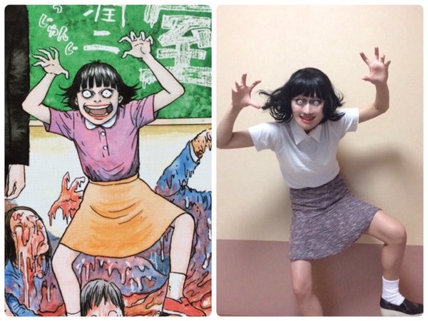 一眼讓人起雞皮疙瘩！超強Coser神還原「恐怖漫畫女角」　本尊是「甜美空靈正妹」網友秒戀愛❤