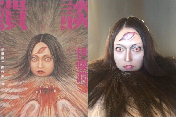 一眼讓人起雞皮疙瘩！超強Coser神還原「恐怖漫畫女角」　本尊是「甜美空靈正妹」網友秒戀愛❤