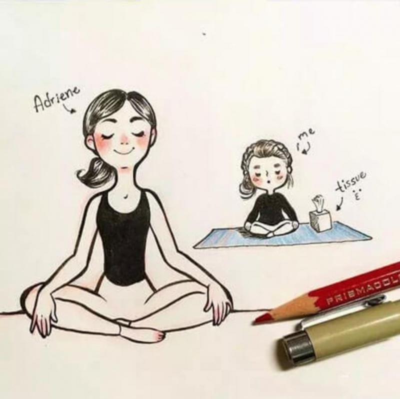 練瑜伽「 想像中的樣子 vs 真實的樣子 」簡直太貼切了！