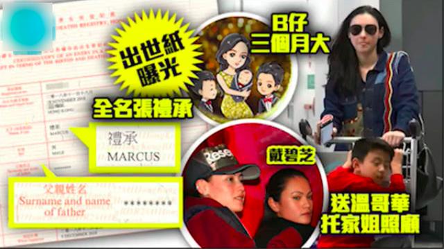 張柏芝三胎出生證曝光，父親欄填寫太意外，大家都猜錯了