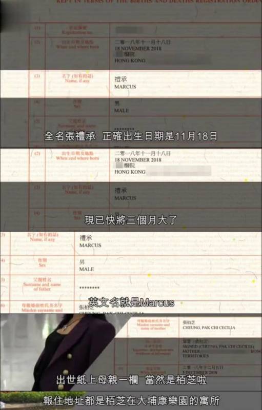 最新消息⚡！張柏芝第3胎『出生登記』首曝光,「父親欄」上竟然寫著……！