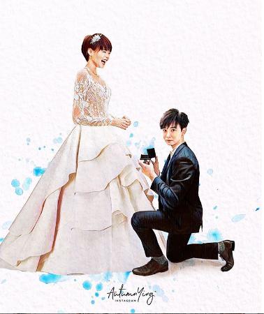 馮偉衷和胡佳琪婚紗照！唯美畫面讓人心酸~~~
