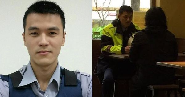 年輕警察進餐廳喊話「等下有人來吃飯，錢算我的！」老闆見到「下一秒出現的客人」讚爆：太暖心！