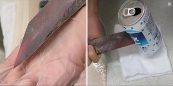 鰹魚乾加熱打磨後竟會變成「超鋒利匕首」！堅硬程度居然能夠刺穿鋁罐！