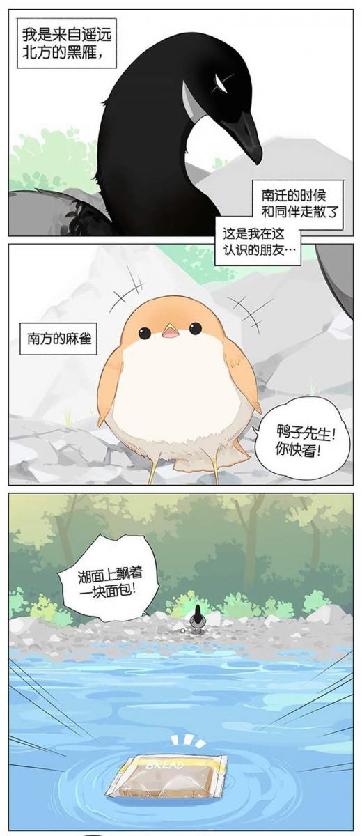 當北方的黑雁遇上南方的麻雀　「讓心融化的」超萌漫畫誕生！竟然因為鳥類心動了～