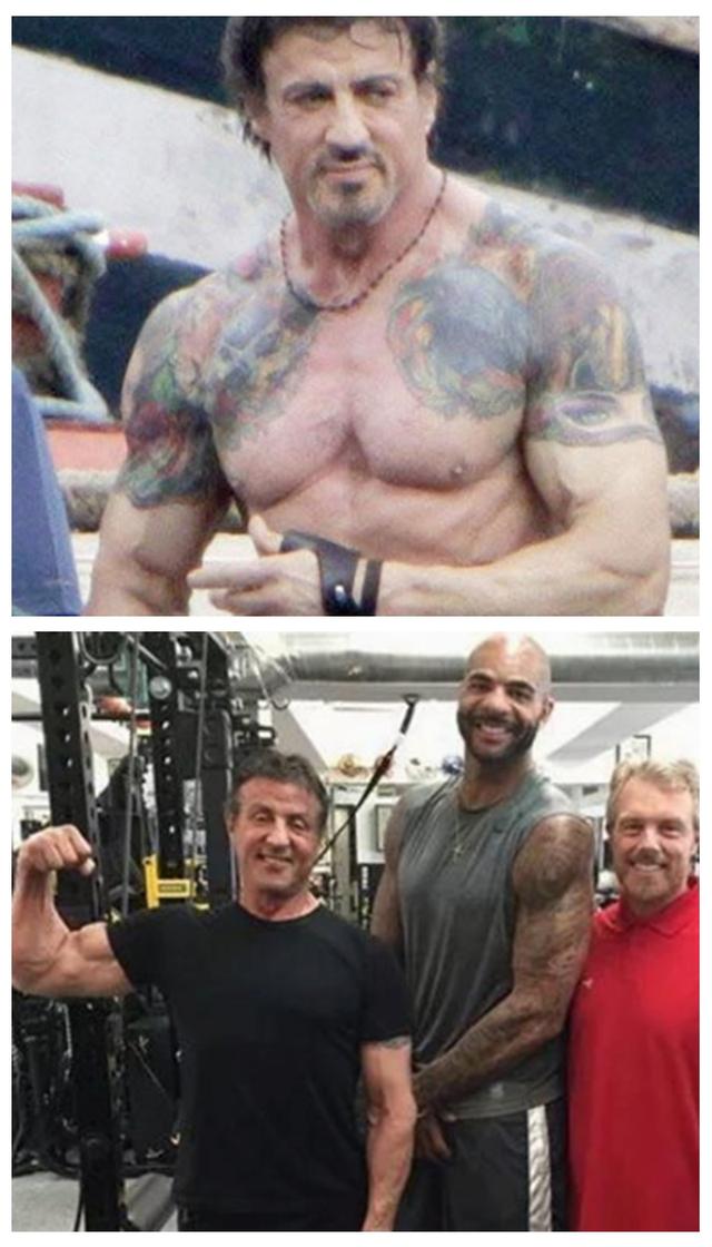 無論你的肌肉多麼強悍也別跟NBA球星合影，巨石強森最尷尬，網友：差距很大