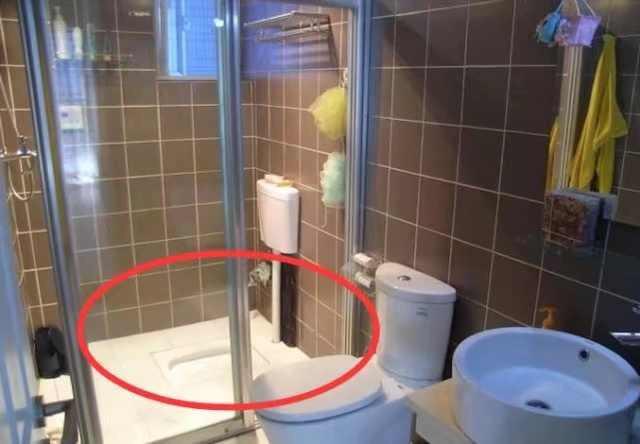 頭一次見淋浴房裡裝蹲坑，我罵老公腦子進水，入住後才發現我錯了！