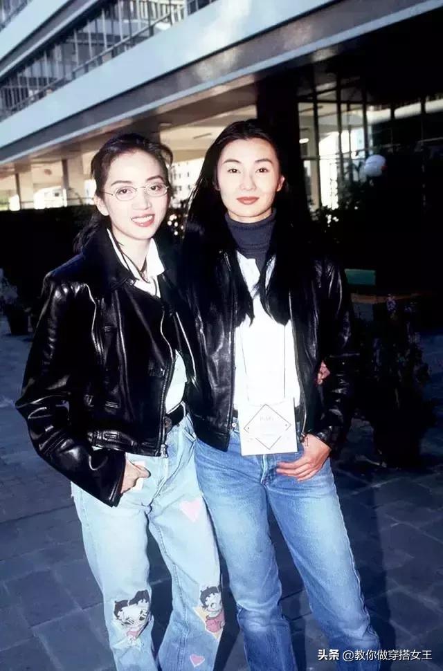 看看朱茵張曼玉25年前的穿搭，甩現在很多女星一條街！