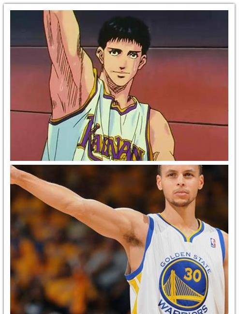 井上神預言，灌籃高手與NBA現役球員撞臉照