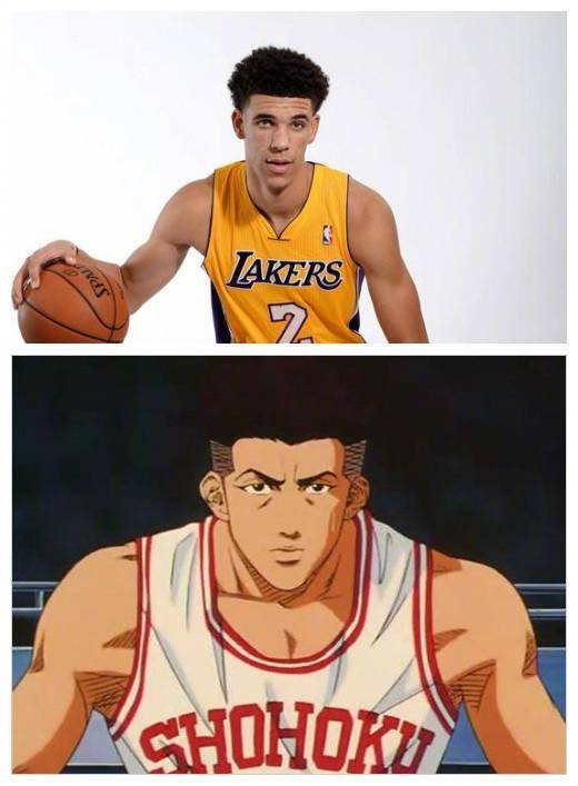 井上神預言，灌籃高手與NBA現役球員撞臉照
