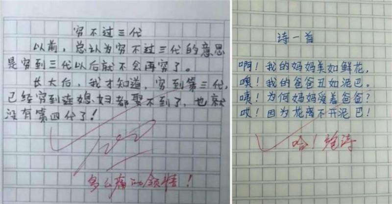 國小生「天馬行空作文卻拿滿分」爆紅網路，國文老師都自歎不如，爸爸看了直冒汗！