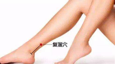 揉「復溜穴」，讓淤堵的血重新流動起來