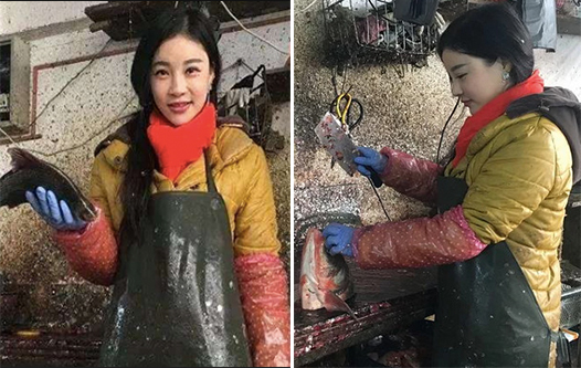 菜市場驚見「逆天賣魚妹」網民暴動，肉搜到私下「喝牛女乃照片」瞬間全心碎