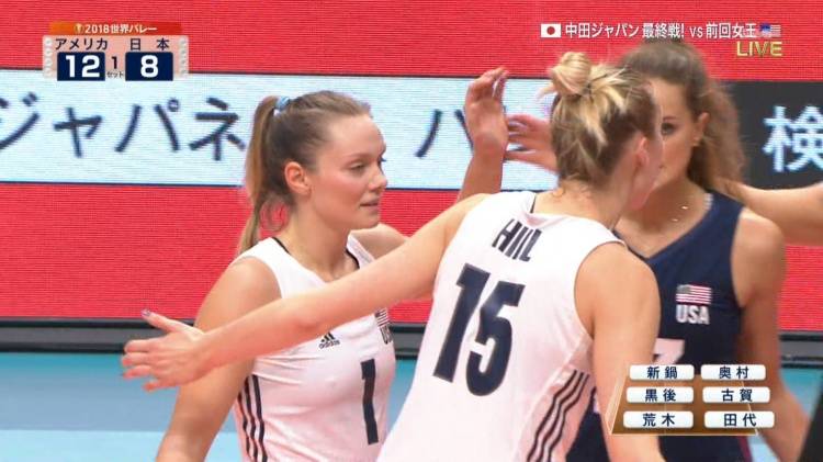 女排放送事故 ！美國隊正妹發球…網友暫停放大：看到了！