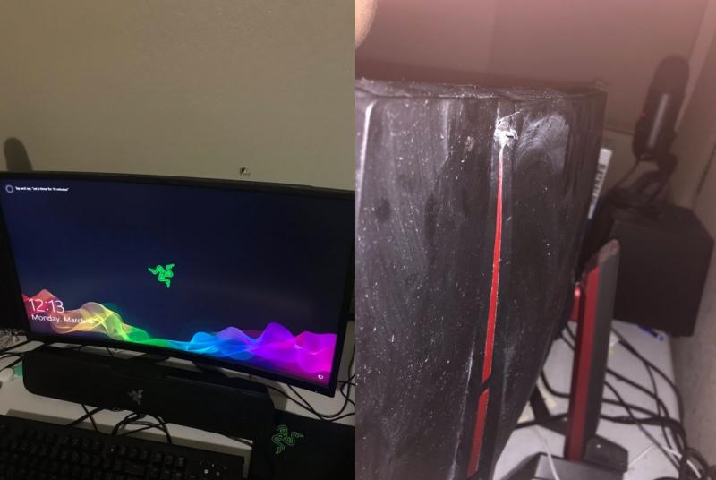 住處遭隨機開槍！微星電競螢幕幫玩家擋一發子彈救命