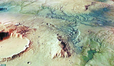 歐洲「火星快車」探測器拍攝的圖像顯示 數十億年前火星曾有河流