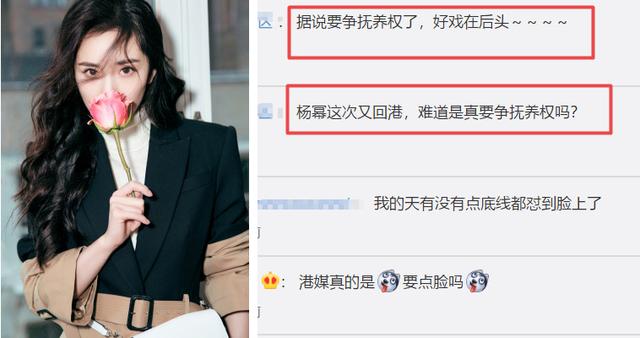 楊冪一周二次抵港極不尋常，知情人曝欲爭小糯米撫養權？