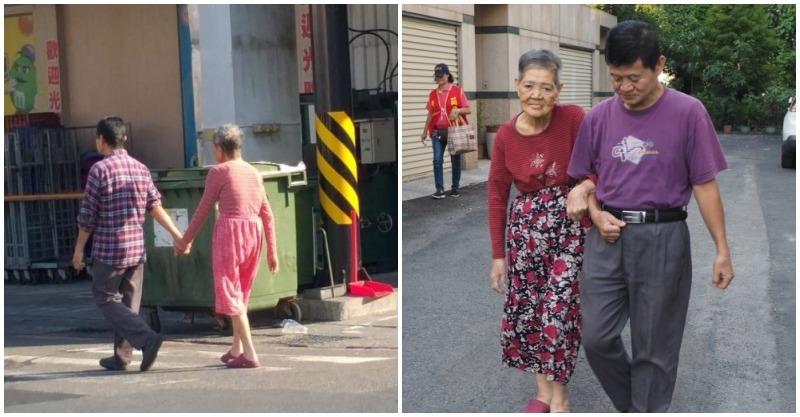 南投孝子天天牽88歲母散步！ 媽媽失智他溫柔提醒「我是你兒子」 多年甘之如飴「一天最幸福時光」