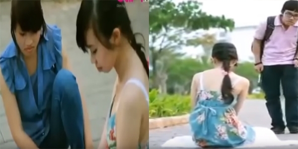 妙齡女子突然坐在大街上，任何人上前關心都不理會!看到最後直接笑到噴淚!