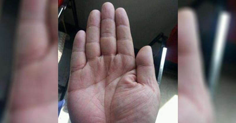 手中心的這條掌紋「很特殊」、很神，有的人真是超級好命