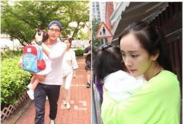 劉愷威帶女兒探班楊冪，小糯米見到媽媽後，網友：這反應讓人心疼