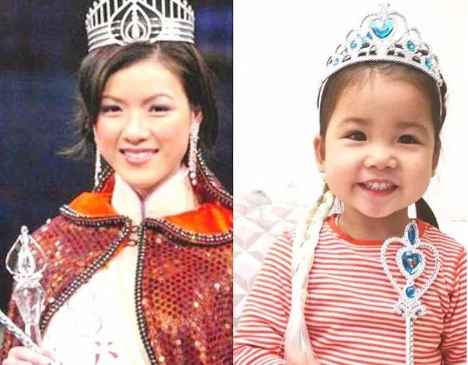 陳茵媺曬女兒COS港姐照，一個模子刻出的顏值神還原她昔日風采