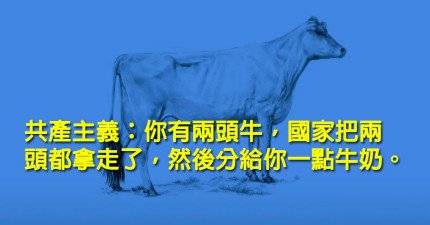 只需要這兩頭牛就能解釋全球各種經濟型態，你再也不用翻經濟學的書了！