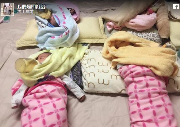 「不想輕易扼殺生命」拒絕減胎！台中媽媽辛苦產下「同卵4千金」，大方公開「育兒妙招」收穫四倍幸福